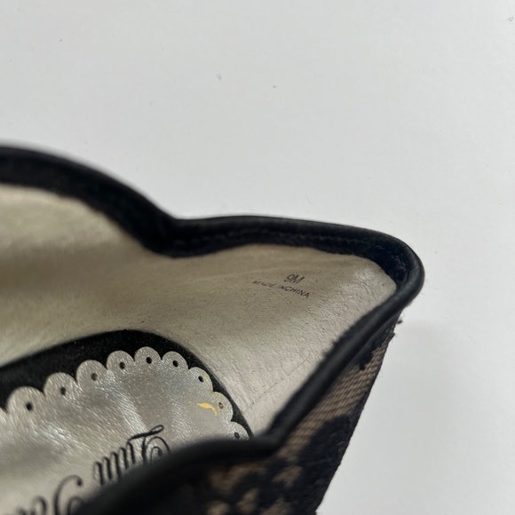 Lulu Townsend Lace Bejeweled Stiletto Peep Toe Pump Women's size 9M - Picture 6 of 7